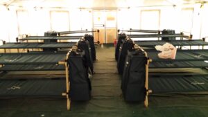 GFP Temporary Housing 2014 Stennis Interior Yurt with Disco Bed Bunks and Lockers